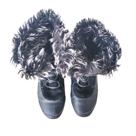 The North Face black suede type winter boots size 10 - Picture 5 of 10